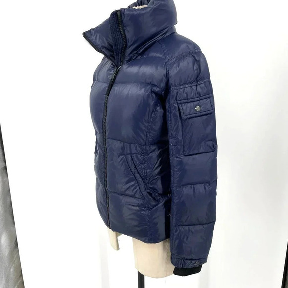 S13 Quilted Down Short Puffer Jacket  Navy Blue Size‎ XS - Picture 4 of 11